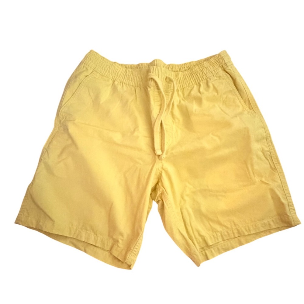 Vans Range Shorts Mens Medium Yellow Elastic Waist Drawstring Cotton Skater